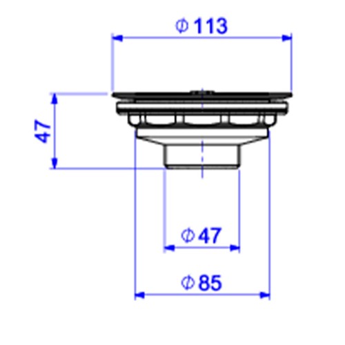Válvula de Escoamento para Pia de Cozinha 4 1/2 Black Matte