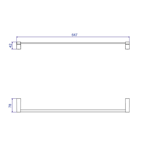 Porta Toalha Barra Liv 60 Cm Cromado