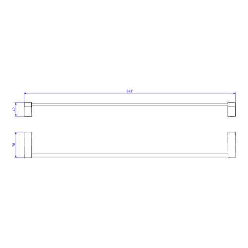 Porta Toalha Barra Liv 60 Cm Cromado