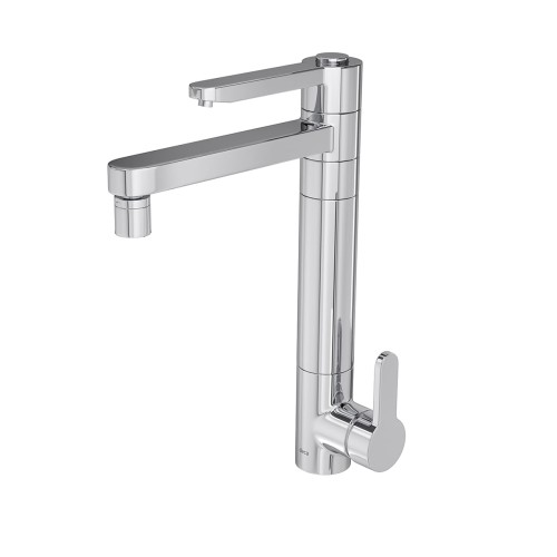 Misturador Monocomando de Mesa com Filtro para Cozinha Twin Click Cromado