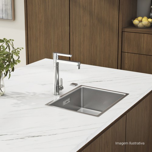 Misturador Monocomando de Mesa com Filtro para Cozinha Twin Click Cromado