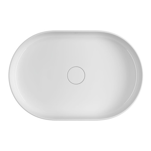 Cuba de Apoio Oval Deca 40x60cm Branco Slim