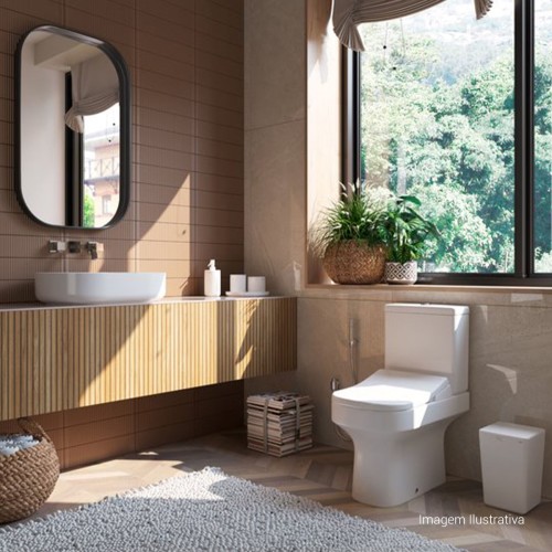 Cuba de Apoio Oval Deca 40x60cm Branco Slim