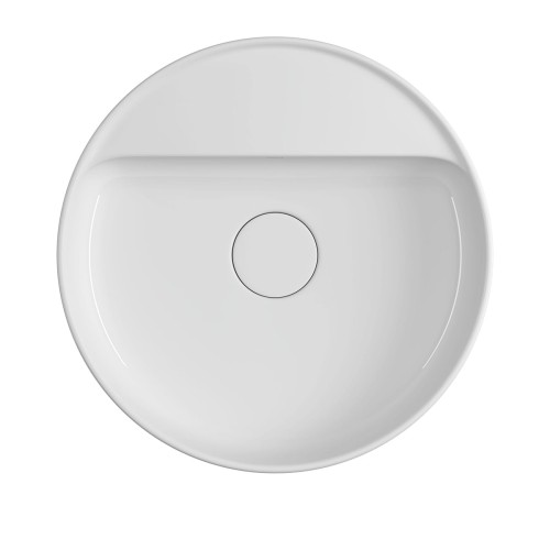 Cuba de Apoio Redonda com Mesa Deca 40x40cm Branco Slim