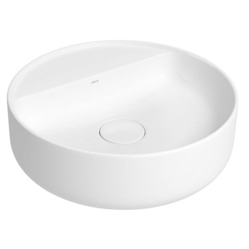Cuba de Apoio Redonda com Mesa Deca 40x40cm Branco Slim