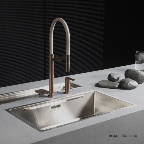 Misturador Monocomando de Mesa para Cozinha Deca Colore Corten e Fendi