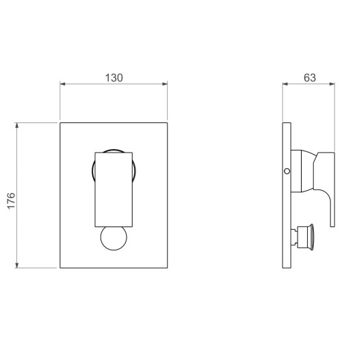Misturador Monocomando 4 Vias de Chuveiro com Desviador para Banheira Unic Corten