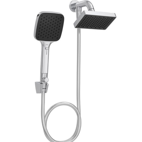 Chuveiro Retangular de Parede 15cm com Desviador Cromado