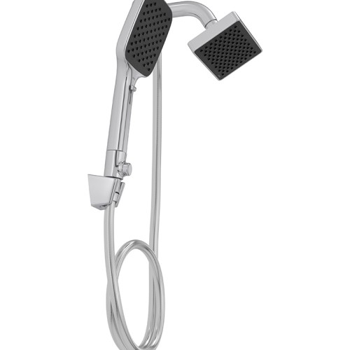 Chuveiro Retangular de Parede 15cm com Desviador Cromado