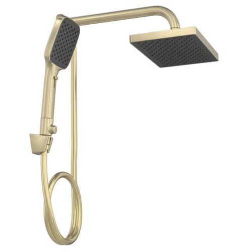 Chuveiro Retangular de Parede 26,5cm com Desviador Summer Gold