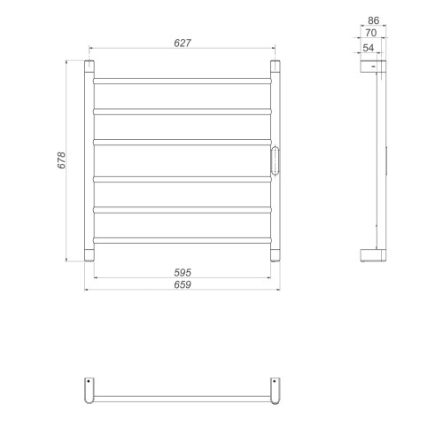 Toalheiro Térmico de Parede 127v Black Matte