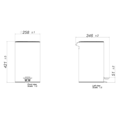 Lixeira Redonda com Pedal Deca 12l Inox - 1005.Red.12.Inx