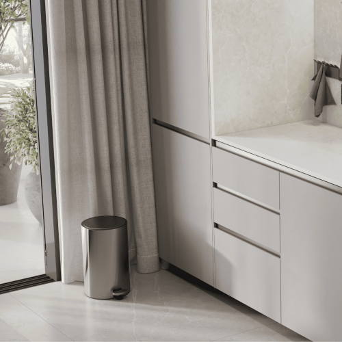 Lixeira Redonda com Pedal Deca 12l Inox - 1005.Red.12.Inx