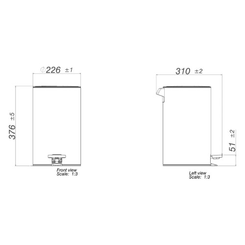 Lixeira Redonda com Pedal Deca 8l Inox - 1005.Red.8.Inx