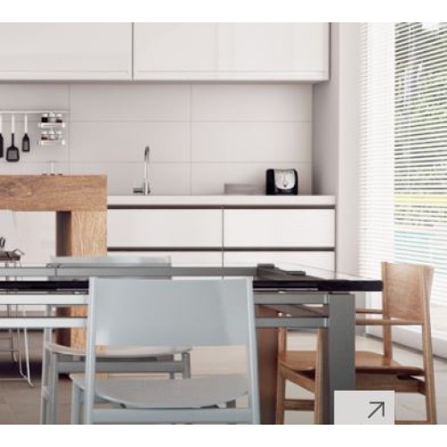 Porcelanato Monocromatico Matte 30x90cm Branco - Portinari Clean White Plain Retificado