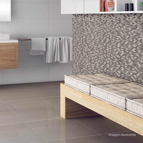 Porcelanato Monocromatico Matte 30x90cm Branco - Portinari Clean White Plain Retificado