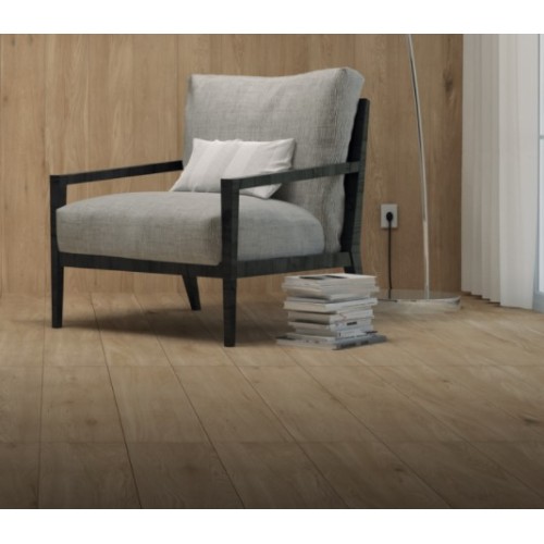 Porcelanato Acetinado Amadeirado 20x120cm Bege - Portinari Giardino Be Act Esmaltado Retificado