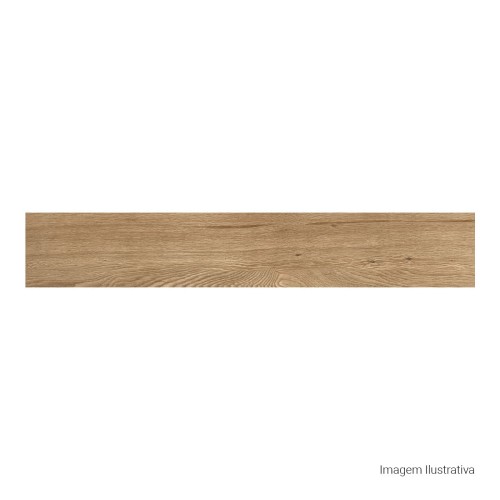 Porcelanato Acetinado Amadeirado 20x120cm Bege - Portinari Giardino Be Act Esmaltado Retificado