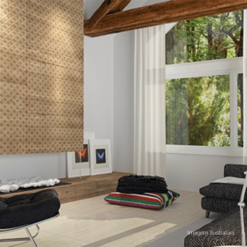 Porcelanato Acetinado Amadeirado 20x120cm Bege - Portinari Giardino Be Act Esmaltado Retificado