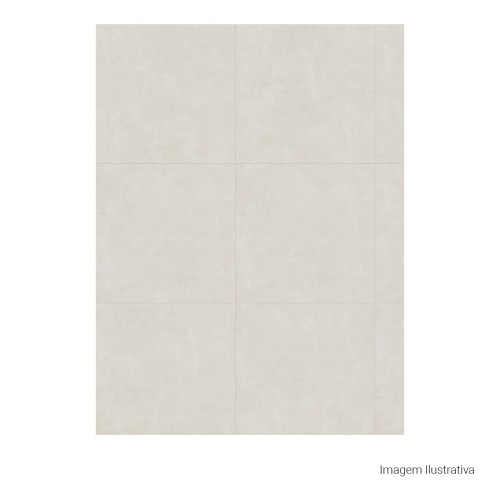 Porcelanato Cimentício Natural 90x90cm Branco - Portinari Downtown Hd Wh Nat Esmaltado Retificado
