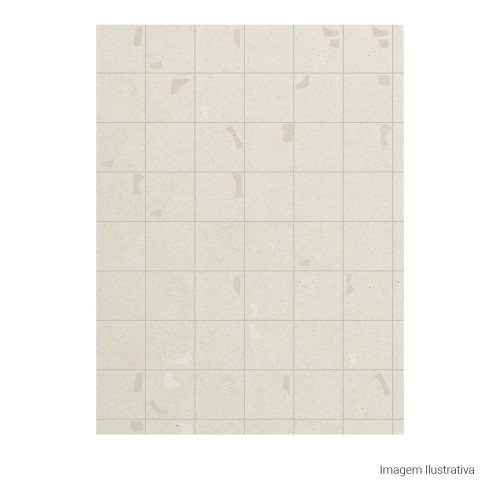 Porcelanato Decorado Natural 10x10cm Bege - Portinari Maracangalha Decor Sbe Nat Esmaltado Bold