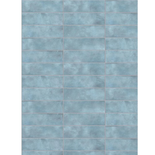 Cerâmica Decorado Lux 8x25cm Azul - Ceusa Cartela Bl Bold