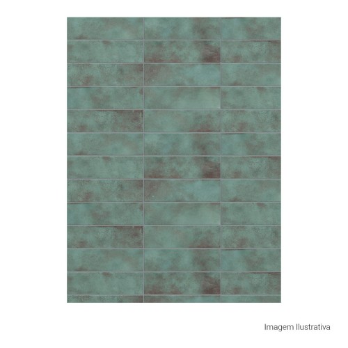 Cerâmica Decorado Lux 8x25cm Verde - Ceusa Cartela Gn Bold