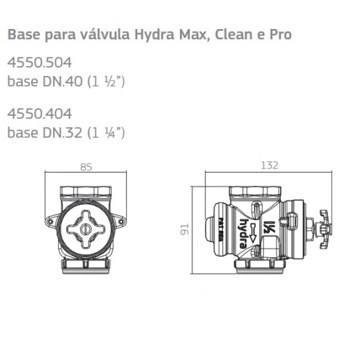 Base para Válvula de Descarga Deca 1 1/2