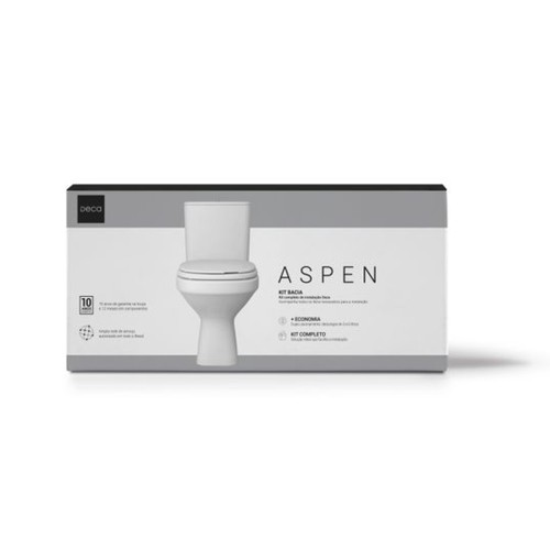 Kit Bacia P/ Cx Acoplada Aspen - Branco