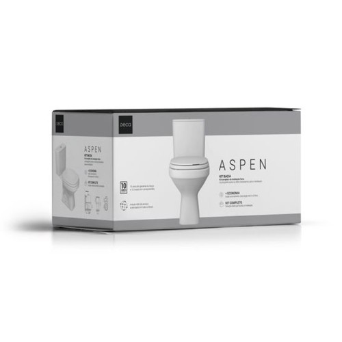 Kit Bacia P/ Cx Acoplada Aspen - Branco