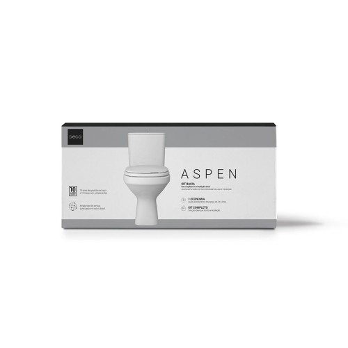 Kit Bacia P/ Cx Acoplada Aspen - Branco