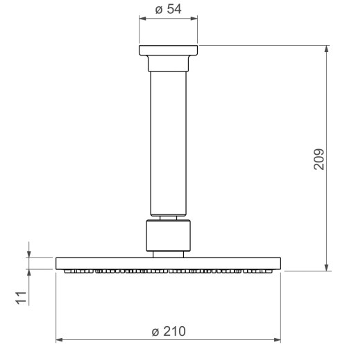 Chuveiro com Tubo de Teto Aquamax Corten