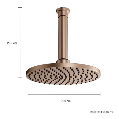 Chuveiro com Tubo de Teto Aquamax Corten