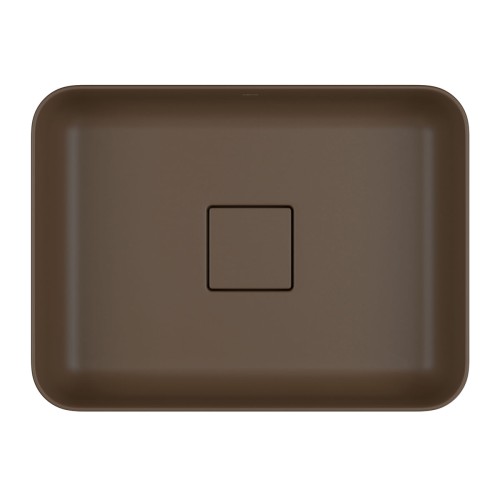 Cuba de Apoio Retangular Deca 30x40cm Marrom Fosco Slim
