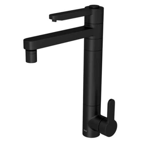 Misturador Monocomando de Mesa com Filtro para Cozinha Twin Click Black Matte