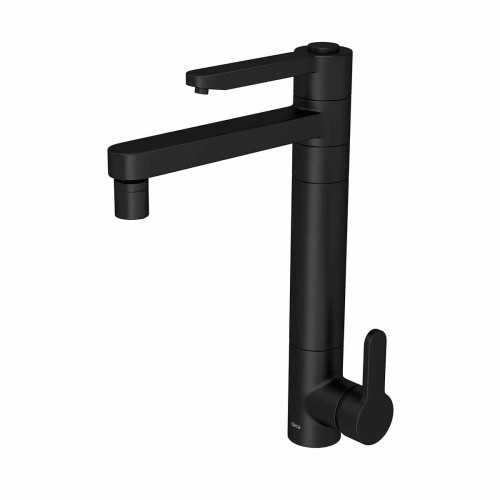 Misturador Monocomando de Mesa com Filtro para Cozinha Twin Click Black Matte