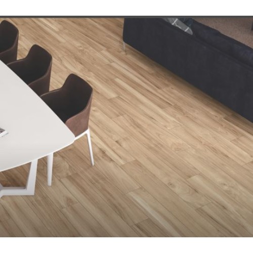 Porcelanato Acetinado Amadeirado 20x120cm Bege - Portinari Abitare Hd Be Esmaltado Retificado