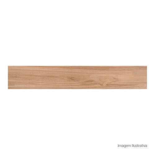 Porcelanato Acetinado Amadeirado 20x120cm Bege - Portinari Abitare Hd Be Esmaltado Retificado
