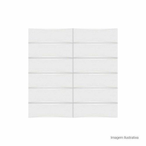 Porcelanato Monocromatico Matte 8x25cm Branco - Portinari Bella Vita Wh Mat Bold
