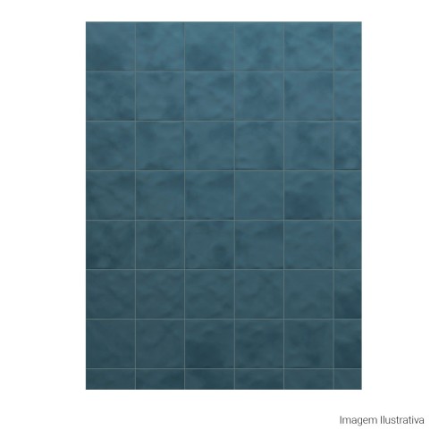 Porcelanato Monocromatico Lux 15x15cm Azul - Portinari Mood Bl Esmaltado Bold