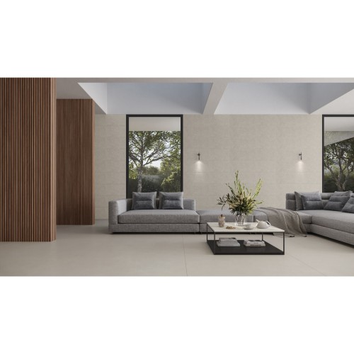 Porcelanato Cimentício Natural 120x120cm Branco - Portinari York Wh Nat Esmaltado Retificado