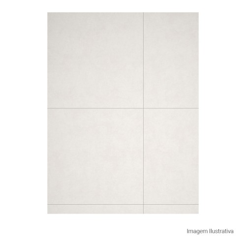 Porcelanato Cimentício Natural 120x120cm Branco - Portinari York Wh Nat Esmaltado Retificado