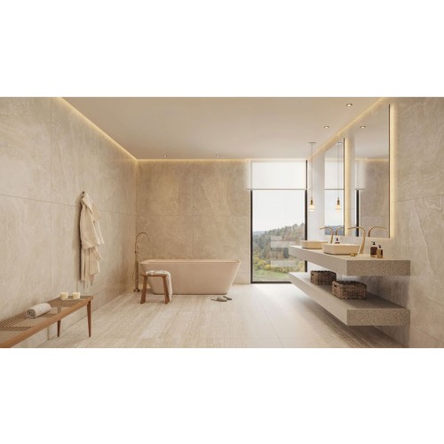 Porcelanato Travertino Cross Cut Be Matte/lux - 120x120cm Retificado