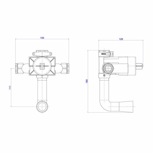 Base Misturador Monocomando para Ducha Higiênica