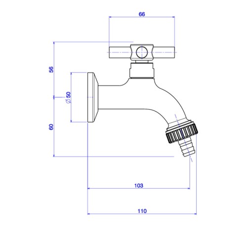 Torneira Deca para Jardim e Tanque com Adaptador de Mangueira Izy Cromado
