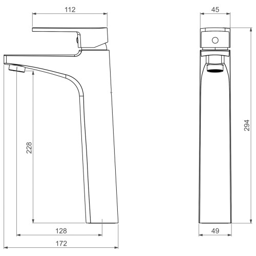 Misturador Monocomando de Mesa Bica Alta para Lavatório Level Cromado