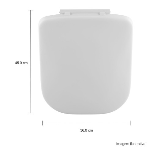 Assento Deca em Plástico Slow Close para Bacias Quadra Polo Unic Branco