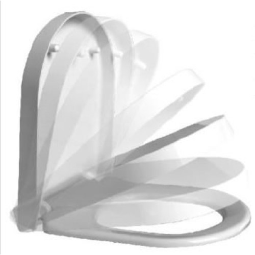 Assento Deca em Plástico Slow Close para Bacias Quadra Polo Unic Branco