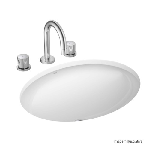 Cuba de Embutir Oval Deca 37,5x48,5cm Branco Linha L