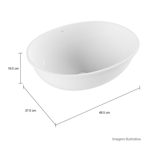 Cuba de Embutir Oval Deca 37,5x48,5cm Branco Linha L